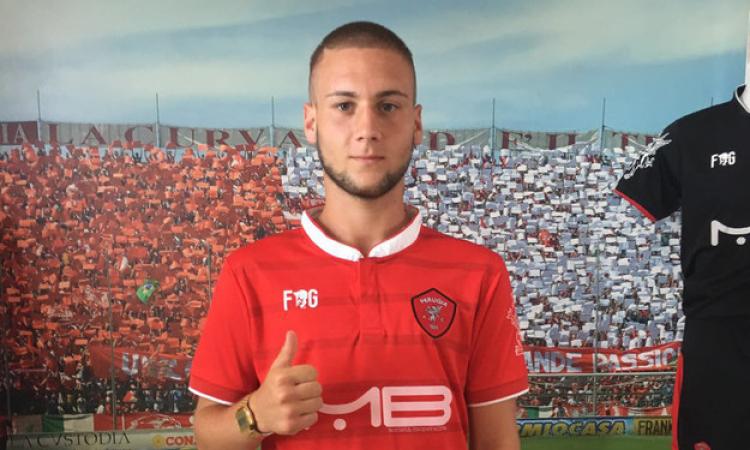 Manuel De Paola con la maglia del Perugia