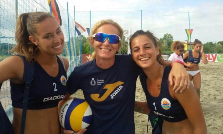 Il duo Bartolini - Napodano con in mezzo coach Gattelli