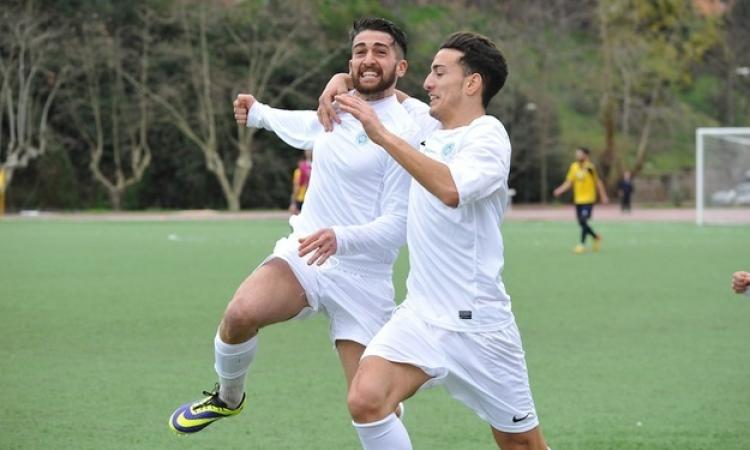 Scerrati esulta durante la finale di Coppa contro la Viterbese