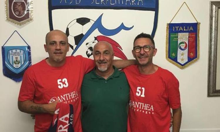 A sinistra Antonio Aiello con il presidente Ferro e Fabrizio Centra