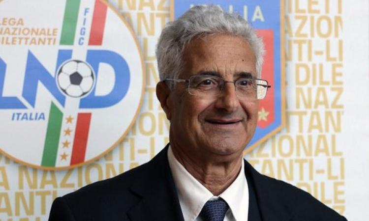 Il presidente della Lnd Antonio Cosentino