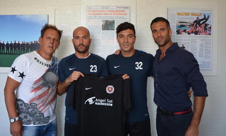 Il presidente Valle e il dg Morelli con Piccheri e De Angelis