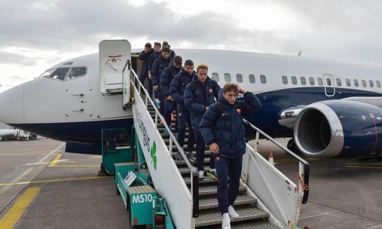 La Roma è atterrata stamattina all&amp;apos;aeroporto di Cork ©asroma.com