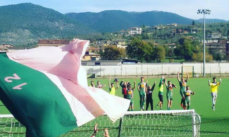 L&amp;apos;esultanza dell&amp;apos;Alatri a fine partita (foto Facebook)