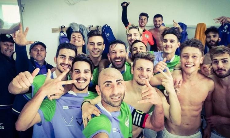 La gioia del Suio a fine partita (foto Facebook)