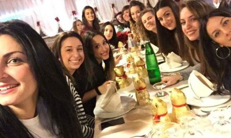 Un selfie dalla cena
