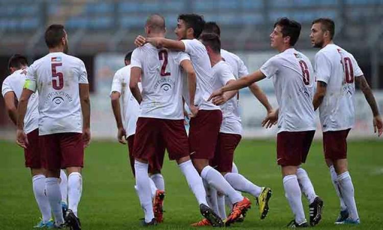 Esultanza del Rieti: i ragazzi di Paris sono di nuovo al comando (©FC Rieti)