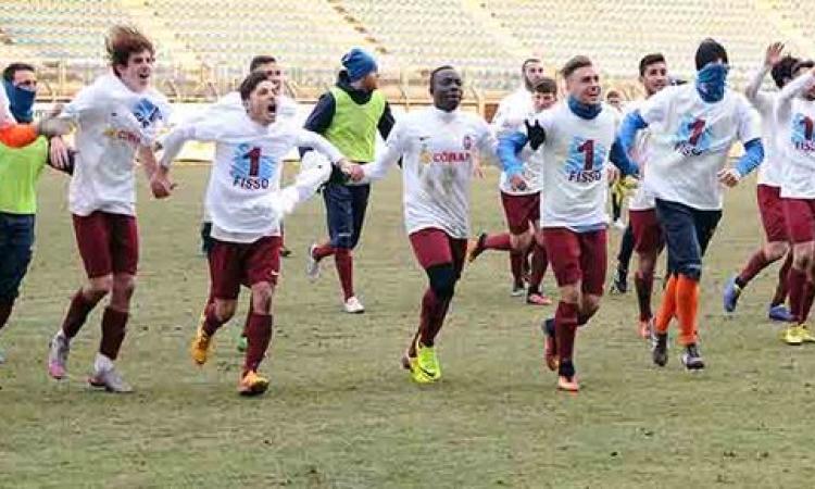 La gioia del Rieti a fine gara (FC Rieti) 