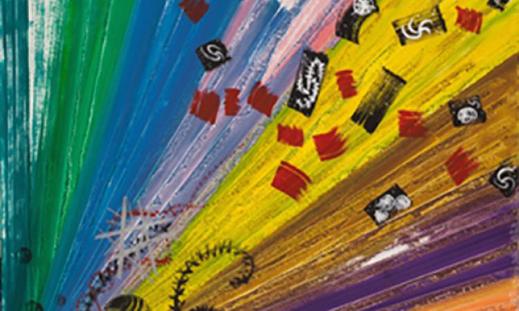 Una delle opere in esposizione