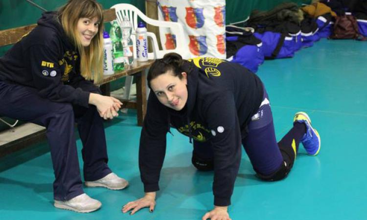 Barbara Catapano scherza durante un allenamento