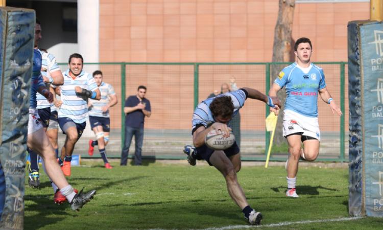 Una meta della Lazio durante il match contro Mogliano