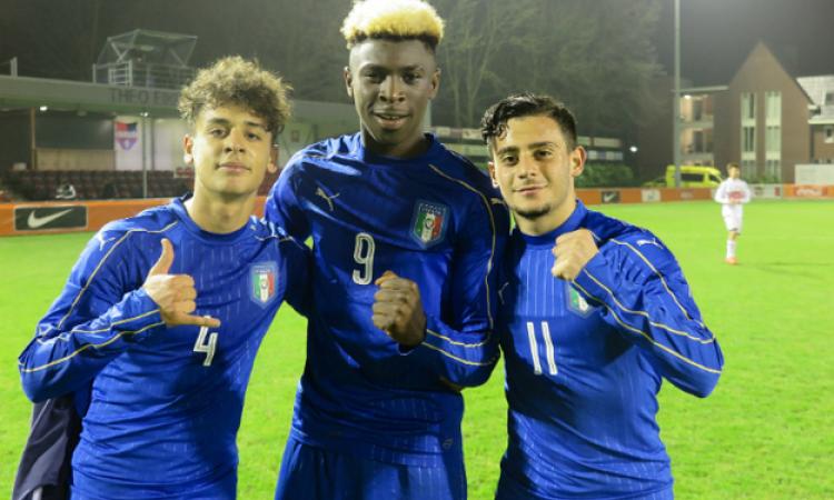 Nella foto, da sinistra Rizzo Pinna, Kean e Merola (©figc.it)