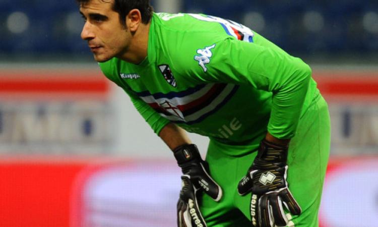 Curci con la maglia della Sampdoria