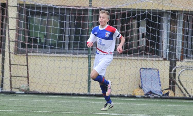 Un&amp;apos;esultanza di Mattia Felici con la maglia della Nuova Tor Tre Teste ©Laura Del Gobbo