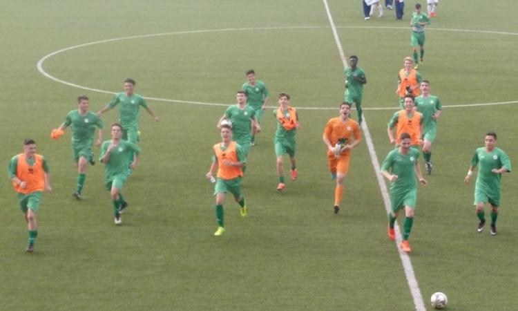 L&amp;apos;esultanza della Juniores del Cr Lazio al termine della semifinale ©GazReg