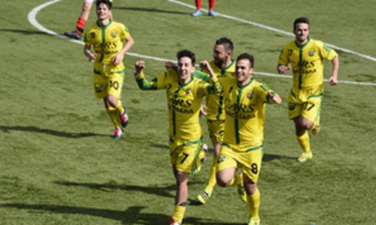 Esulta l&amp;apos;Atletico Lariano