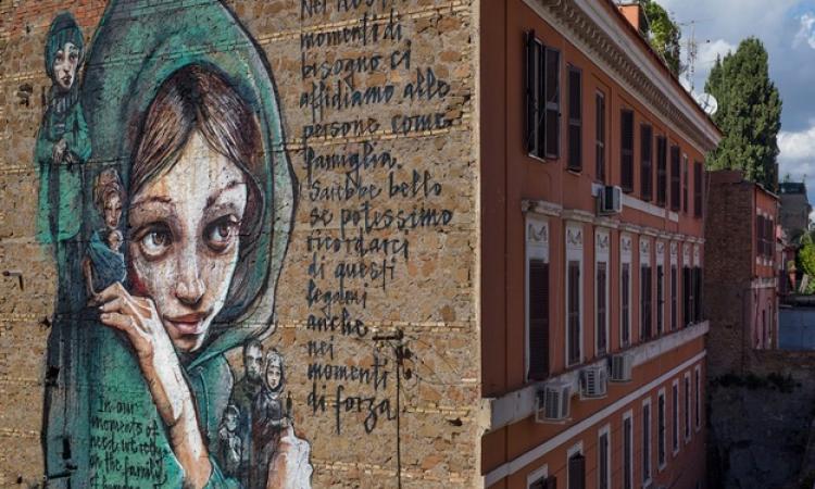 Uno dei murales di Tor Pignattara
