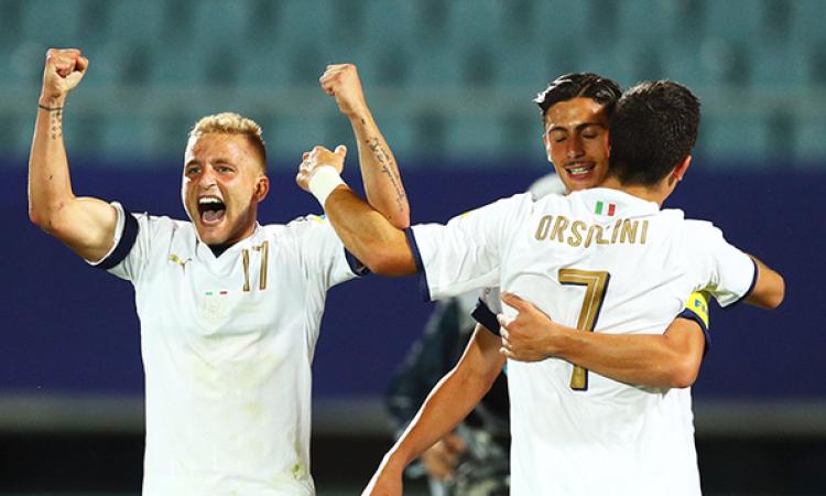 Esulta l&amp;apos;Italia ©Maddie Meyer-FIFA/figc.it