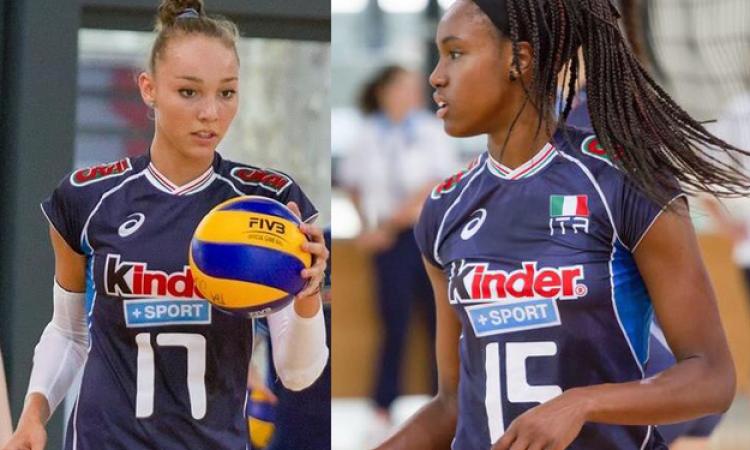 Azzurre: Elena Pietrini (a sinistra) e Sylvia Nwakalor