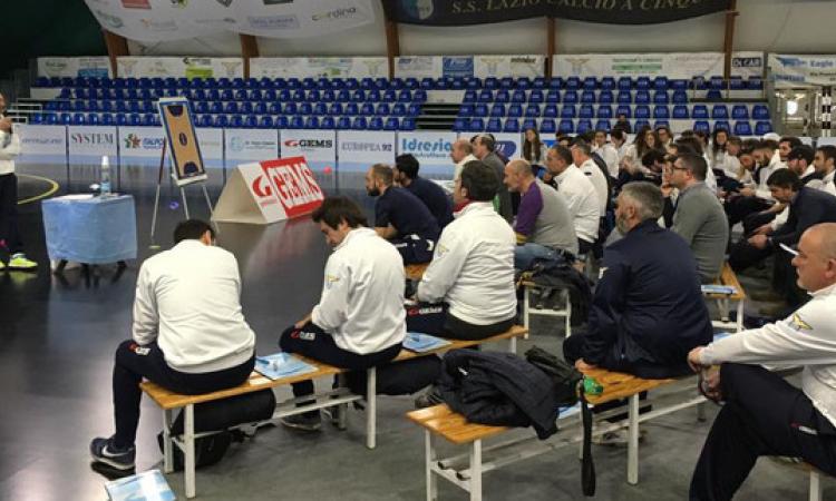 Fabio Cecchini nel corso di uno dei Clinic organizzati dalla Lazio