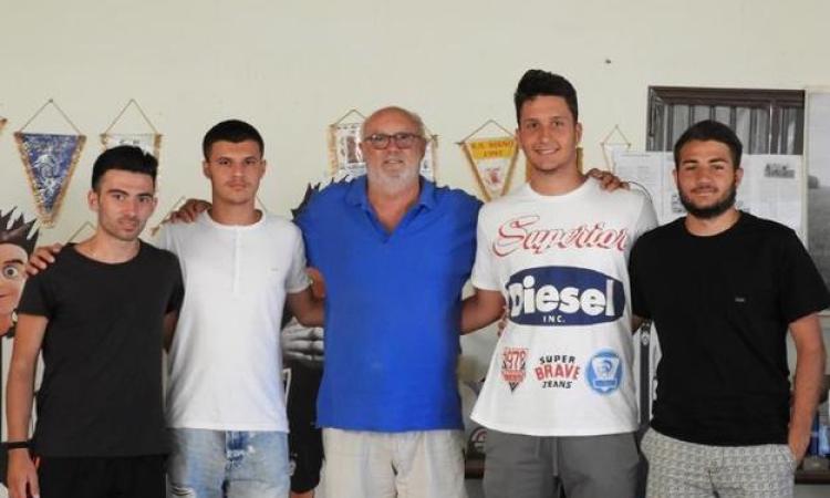 Da sinistra a destra: Viele, Rossetti, il presidente Mancini, Iagnocco e Zoccoli