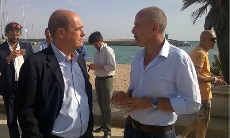 Nicola Zingaretti, a sinistra (Foto Gazzetta Regionale)