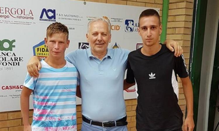 Il patron Maddaluna con Stefanelli e Di Vizio