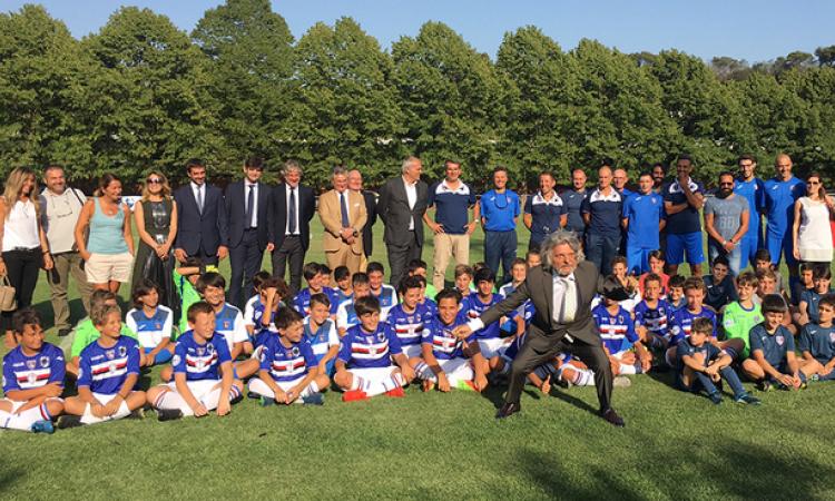 Il presidente Massimo Ferrero in visita al Futbolclub ©Gazzetta Regionale