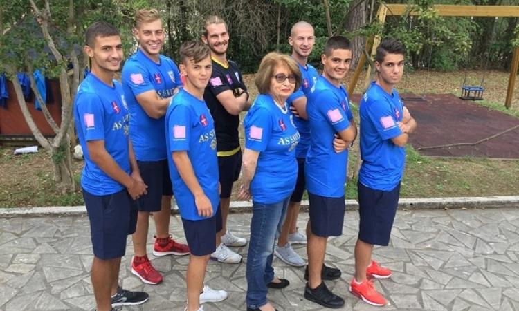I ragazzi dell&amp;apos;Audace insieme a Gabriella Moscatelli