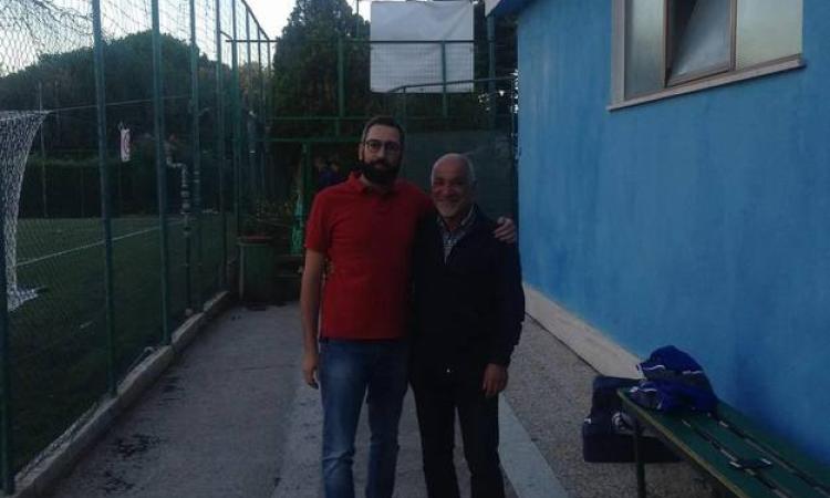 D&amp;apos;Orazio (a sinistra) con mister Marcello Pozz ©GazRegi 