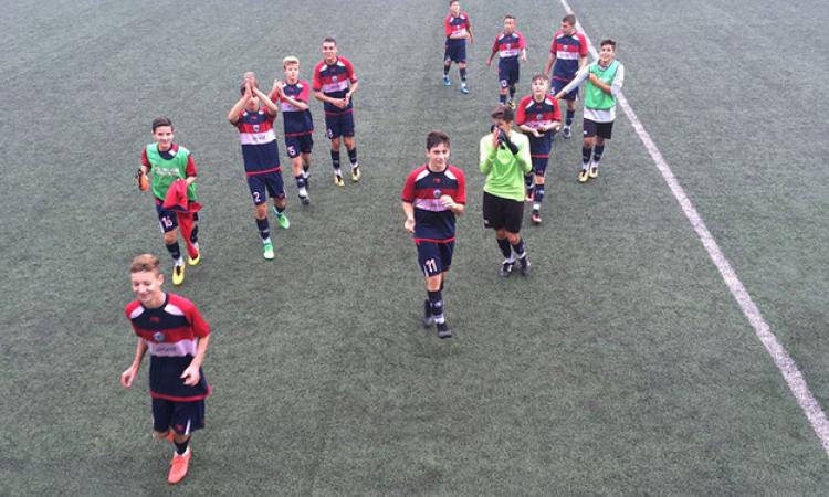 L&amp;apos;esultanza dei Giovanissimi del Villalba all&amp;apos;Academy, sopo il triplice fischio © Gazzetta Regionale