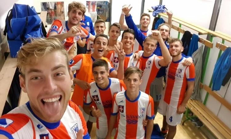 Il selfie dell&amp;apos;Audace dopo il match (foto Facebook)