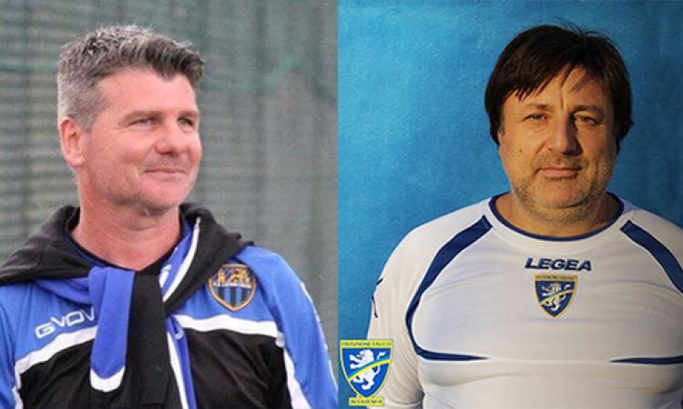 Da sinistra mister Ferullo del Sa.Ma.Gor (qui al Latina) e mister Cerri dell&amp;apos;Acc. Frosinone. Chi la spunterà?