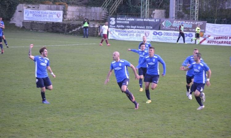 L&amp;apos;esultanza di Nohman dopo il gol al Rieti