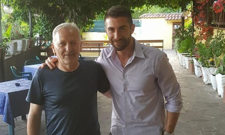 Il presidente Maddaluna (a sx) e il nuovo ds Russo @MonteSanBiagio