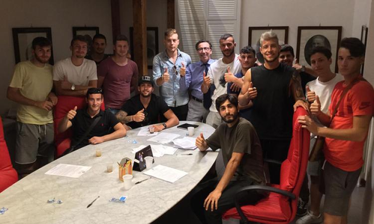 Il Presidente Monnani e i ragazzi del progetto Talento&amp;Tenacia