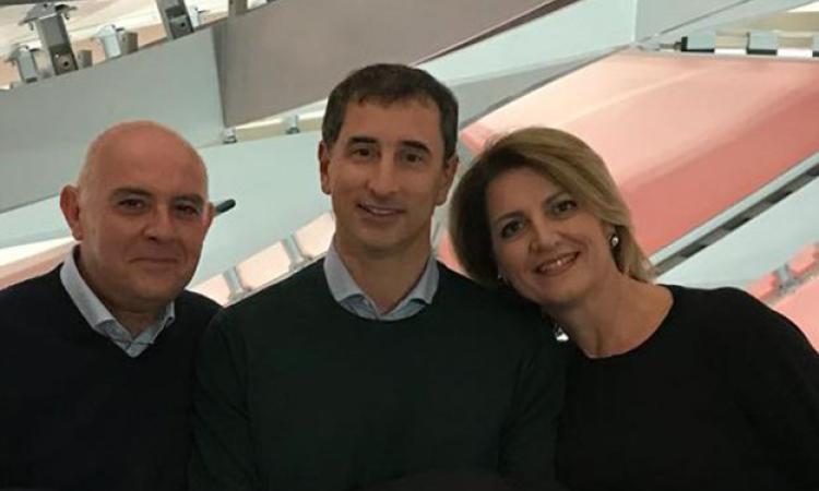 La dirigenza gialloblù: da sinistra Paolo Carpineti (vice presidente), Stefano Settimi (presidente), Simona Nardi (direttore generale) ©Petriana