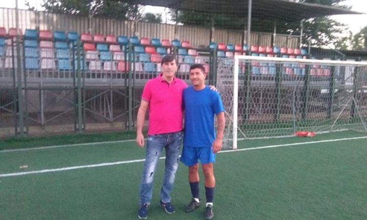 Alessio Bruno sul manto del centro sportivo Vittorio Testa