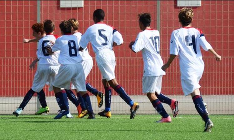 Il Ladispoli festeggia la vittoria (©Torrisi)