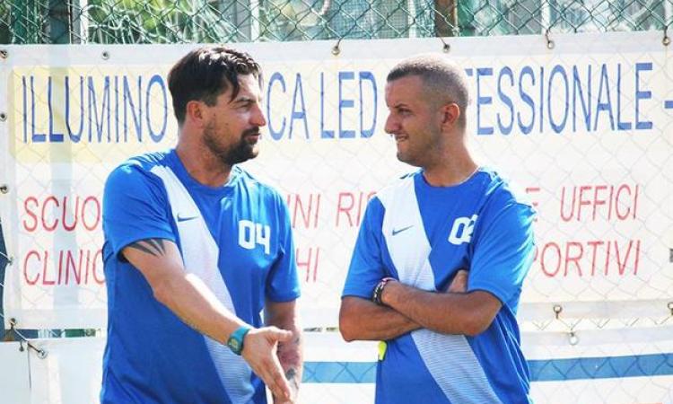 Mister Celentano a colloquio con il preparatore dei portieri Cera