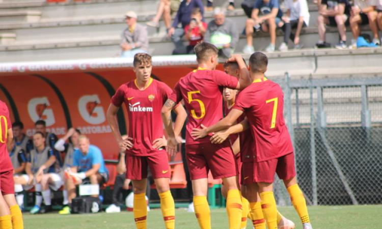 La Roma nel match con il Viktoria Plzen