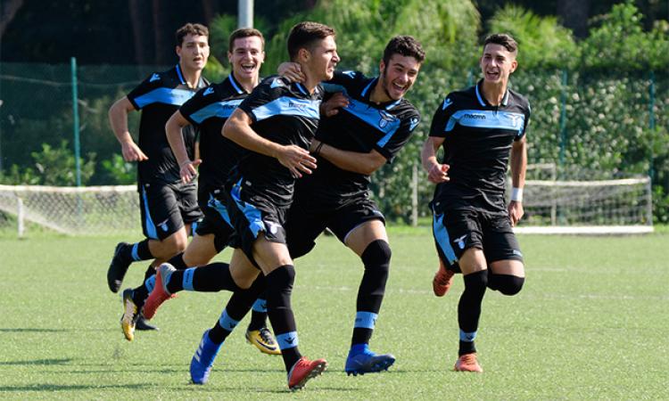 L&amp;apos;esultanza della Lazio contro la Juve (©Cippitelli)