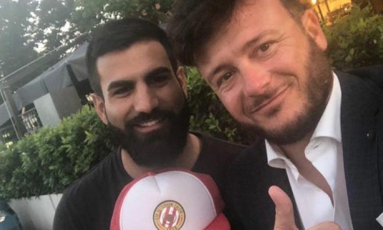 Il tecnico del Settebagni Massimi con il ds Salustri