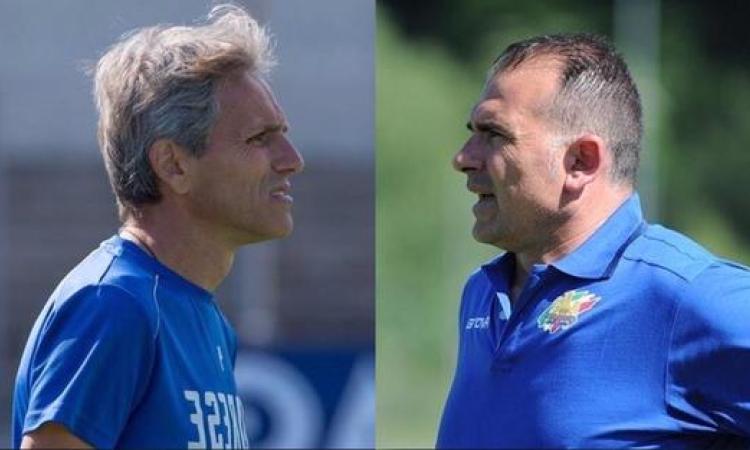 Agovino (a sx) e Gesmundo (foto di Sassari Calcio e Del Gobbo)