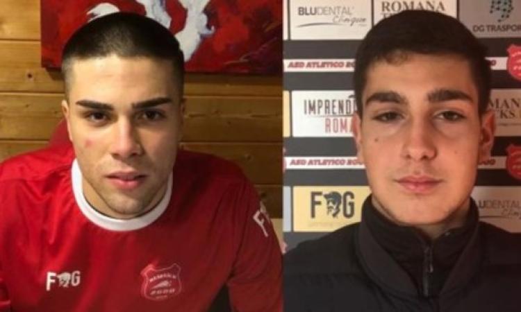 A sinistra l&amp;apos;attaccante Di Chio, a destra il difensore Bettoni