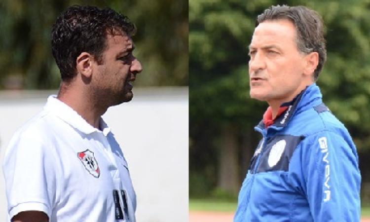 I due allenatori. A sinistra Bussone, a destra Mastrodonato (©Torrisi)