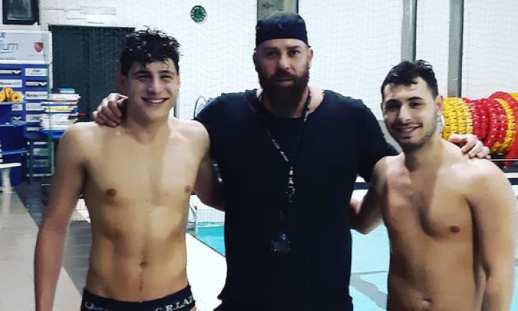 Coach Tincani con Perciballi e Russo