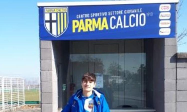 Mattia Gagliardi in prova al Parma