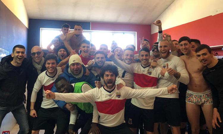 L&amp;apos;esultanza del Fiano a fine gara