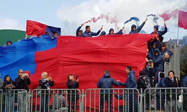 I tifosi della Corneto durante il match di domenica